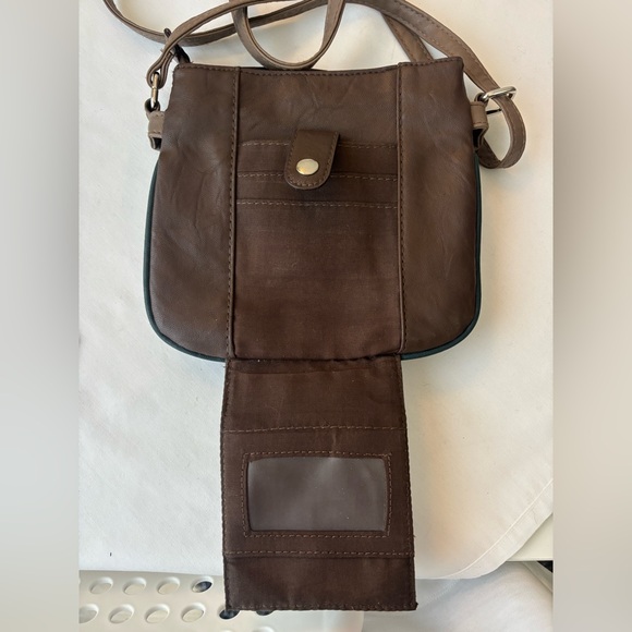 Rosetti Dark Brown Crossbody Bag with Black Trim - Picture 3 of 7